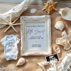 Summer Pregnancy Announcement Beach Pregnancy Announcement Digital Pregnancy Reveal Summer Announcement Pregnancy Summer Digital Pregnancy