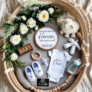 Religious Pregnancy Announcement Scripture Baby Announcement Christian Pregnancy Reveal Gender Neutral Baby Announce Social Media Post