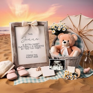 Summer Pregnancy Announcement Beach Pregnancy Announcement Digital Pregnancy Reveal Summer Announcement Pregnancy Summer Digital Pregnancy