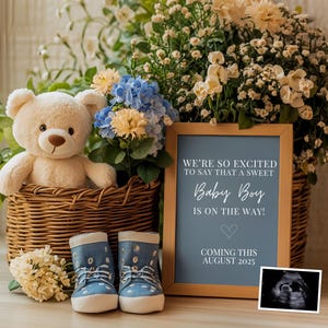 Its a Boy Pregnancy Announcement Digital Baby Boy Announcement Blue Gender Reveal Custom Maternity Announcement Social Media Reveal Baby Boy