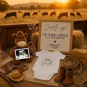 Western Pregnancy Announcement Digital Rodeo Pregnancy Announcement Cowboy Baby Boy Gender Reveal Country Farm Pregnancy Social Media Reveal