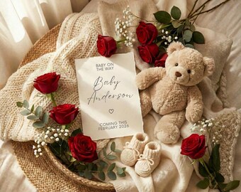 Simple Valentines Day Pregnancy Announcement Digital Little Valentine Announcement February Baby Reveal Valentines Baby Social Media Reveal