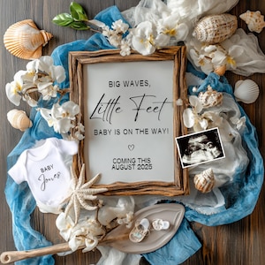 Summer Pregnancy Announcement Beach Pregnancy Announcement Digital Pregnancy Reveal Summer Announcement Pregnancy Summer Digital Pregnancy