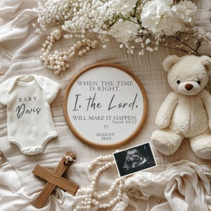 Religious Pregnancy Announcement Scripture Pregnancy Christian Pregnancy Reveal Neutral Gender Reveal Neutral Baby Announce Social Media