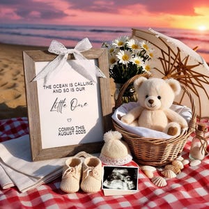 Summer Pregnancy Announcement Beach Pregnancy Announcement Digital Pregnancy Reveal Summer Announcement Pregnancy Summer Digital Pregnancy
