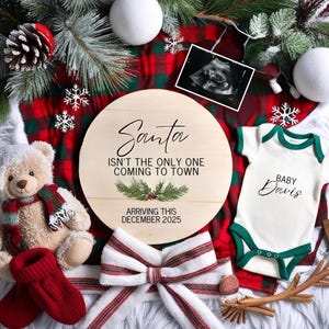Weihnachten Schwangerschaft Ankündigung Digitale Weihnachten Baby Ankündigung Dezember Baby Reveal Urlaub Baby Social Media Vorlage Bearbeitbar