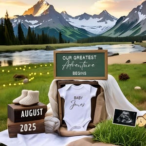 Adventure Pregnancy Announcement Adventure Baby Announcement Camping Pregnancy Announcement Camping Baby Reveal Social Media Template