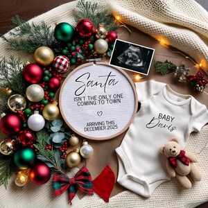 Weihnachten Schwangerschaft Ankündigung Digitale Weihnachten Baby Ankündigung Dezember Baby Reveal Urlaub Baby Social Media Vorlage Bearbeitbar