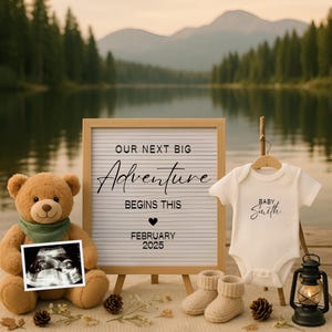 Adventure Pregnancy Announcement Digital Adventure Baby Announcement Camping Baby Reveal Gender Neutral Baby Camping Pregnancy Social Media