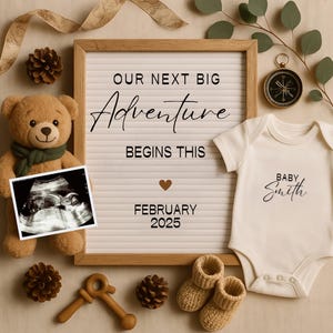 Adventure Pregnancy Announcement Digital Mountain Baby Boy Announcement Camping Baby Reveal Outdoorsy Gender Neutral Baby Social Media