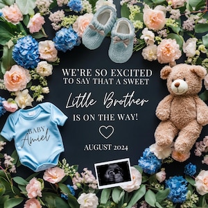 Its a Boy Pregnancy Announcement Digital Baby Boy Announcement Blue Gender Reveal Custom Maternity Announcement Social Media Reveal Baby Boy