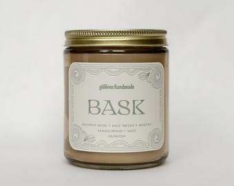 Vela BASK / Cáscara de coco, agua salada, salvia y sándalo