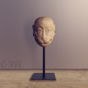 Estatuilla de &quot;máscara Noh&quot;, mono
