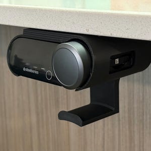 Under Desk Headset Mount & Base Station Holder for SteelSeries Arctis Nova Pro Wireless – Space-Saving 3D Printed Hanger