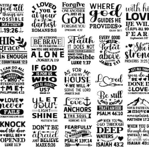 Schrift SVG-Bundle, christliche SVG, Glaube & Bibel Vers Designs