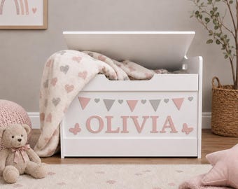 Personalised Wooden Toybox | Children | Customised | Large