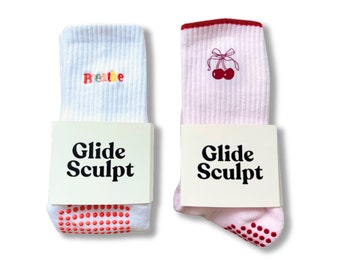 Glide Sculpt Pilates/Yoga/Barre grip sock bundle