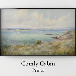 Coastal Ships Samsung Frame TV Art,Ocean Frame Tv, Summer seaside TV Art, Digital Download Frame TV |tv12