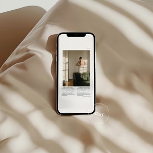 Bright iPhone Mockup | Minimalistic Phone Mockup | Canva & Photoshop |  | Neutral Aesthetic Phone Mockup | Mockups for Designers