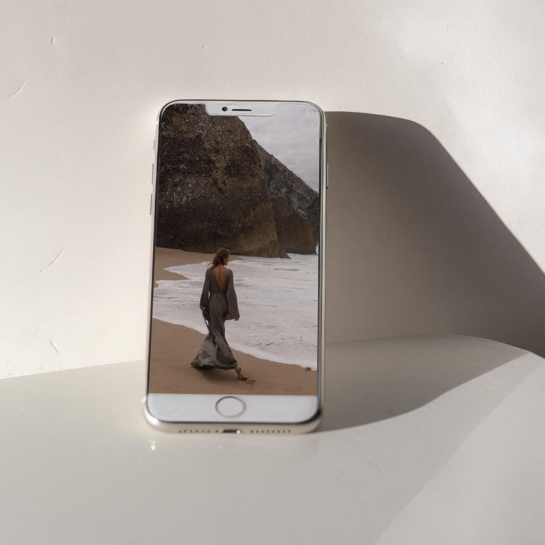 Bright White iPhone Mockup | Clean Aesthetic, Screen Template (PSD) image 3