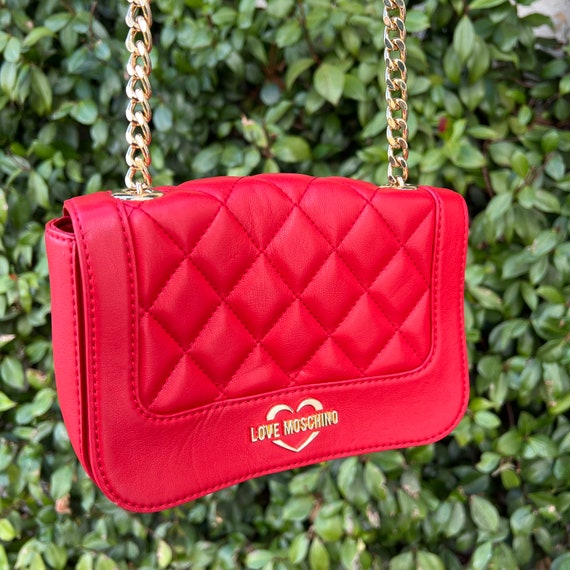 Love Moschino Borsa Quilted Crossbody Bag in Red V