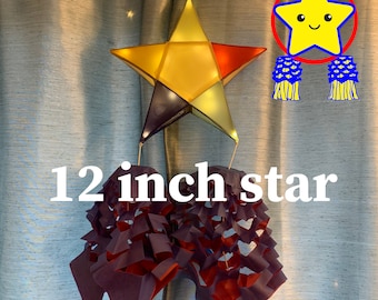 DIY 12 Inch Parol Kit, Laser Cut Wooden Star Puzzle, Filipino Christmas Decoration