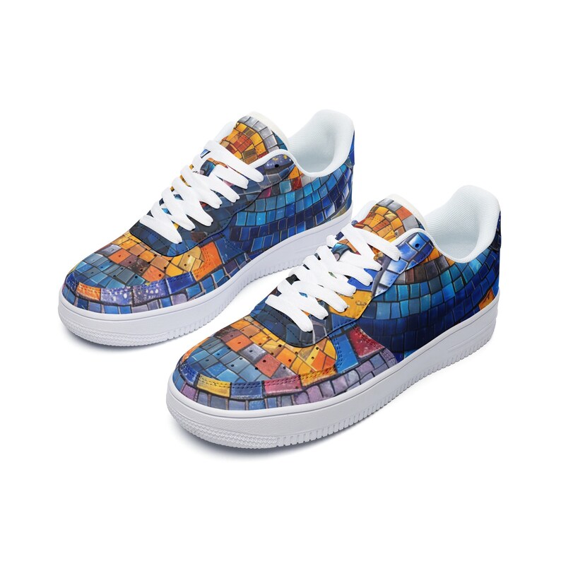 Mosaick Unisex Low Top Leather Sneakers image 5