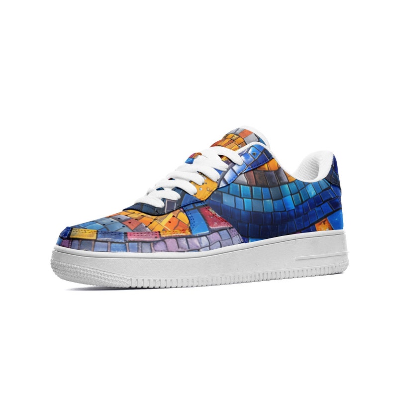 Mosaick Unisex Low Top Leather Sneakers image 1