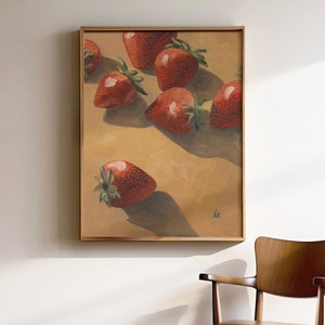 Strawberries, Oil Painting by A. Kendall | Fine Art Print