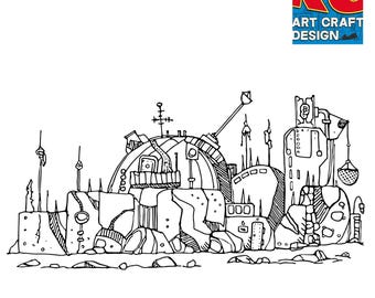 Hand-Drawn Biosphere Bunker