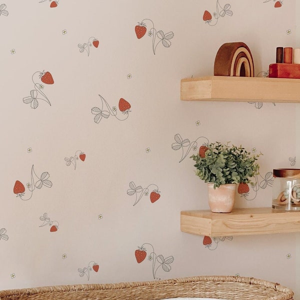 Strawberry Wallpaper - Etsy
