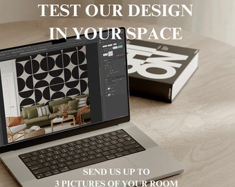 Wallpaper Design Mockup: Test Our Design In Your Space, Digital Mockup, Try Your Wall Before Order