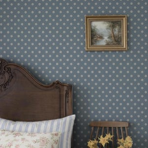 Vintage Tapete zum Abziehen und Aufkleben, Skandinavisches Sternenmuster, Traditionelles Landhaus