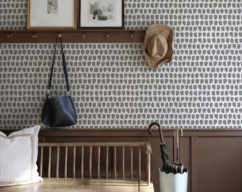 Sage Dot Peel and Stick Wallpaper: Neutral & Classical Temporary Wall Cover
