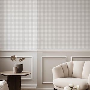 Minimal Stripe Line Square Entfernbare Peel & Stick Tapete, Streifen Grau und Weiß selbstklebende Tapete, Moderne Wandkunst, Line Wandabdeckung