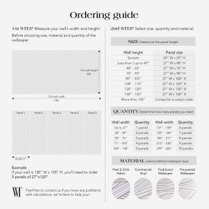 Ordering guide: Measure the height and width of your wall, then choose the size and quantity from the table accordingly.