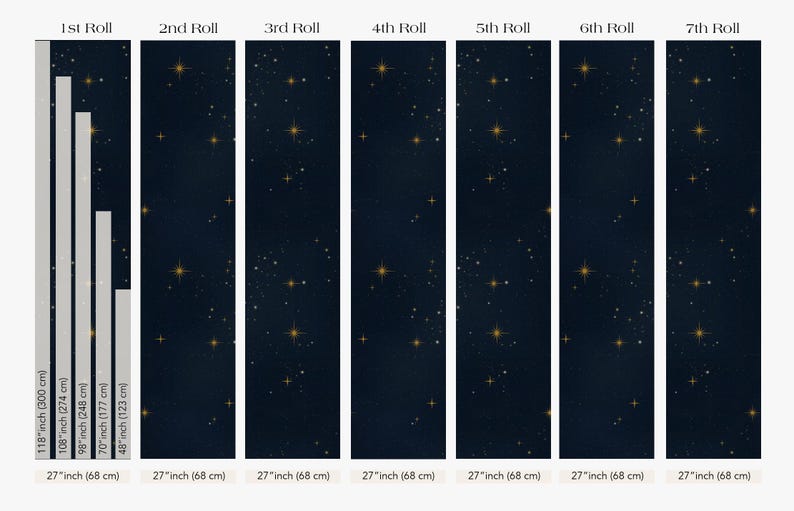 星空銀河の剥がして貼る壁紙（ダークブルー）、夜空の剥がせる壁紙、銀河宇宙と天の川の一時的な壁カバー 画像 6