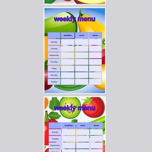 Printable Monthly Menu Blank 4 Weekly Meal Planner Template With ...