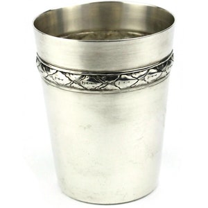 Vintage verzilverde beker, Frans sierlijk zilverwerk, gemarkeerd verzilverd, cadeau-idee kleine barman, cadeau barman, bardecor, proeverijbeker