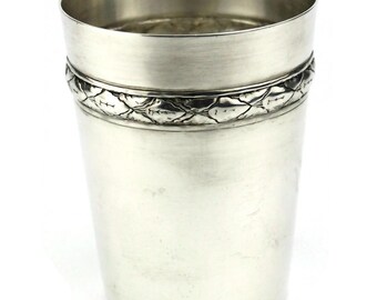 Vintage Silver Plated Cup, French Ornate Silverware, Marked Silver-plate, Small Barware Gift Idea, Bartender Gift, Bar Decor, Tasting Cup