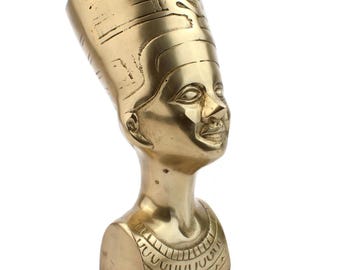 アンティーク真鍮ネフェルティティ胸像、エジプトネフェルティティ胸像