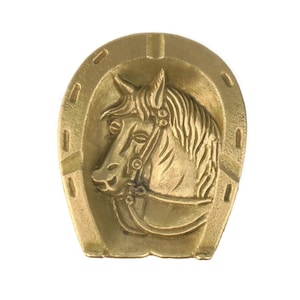 Posacenere vintage in ottone massiccio, posacenere antico in rilievo, posacenere a forma di cavallo di tabacco, posacenere a forma di ferro di cavallo in rilievo, posacenere in ottone da fattoria