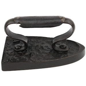 Antique French Clothes Iron, Cast Iron Sad Iron, Antique Flat Iron France, 20th Century Clothes Ironing Tool, Marked AC