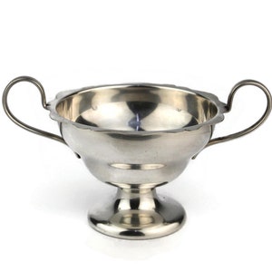 W. Brs bol en plaqué argent EPNS, sucrier en argent, décoration vintage d'articles de bar en argent, centre de table de bar, petit bol de service, bol de noix ou de crème glacée