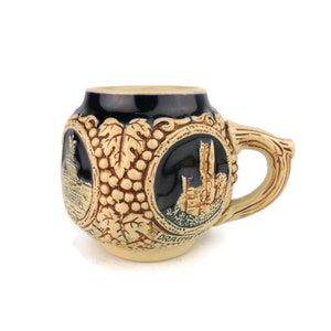 Vintage German Marzi Remy Mug 0.25 Litre, Burg Cochem Ceramic Mug, Drachenfels German Punch Cup, Ceramic Beer Stein Germany