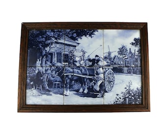 ロッテルダムのウィレムス橋の開館を記念したデルフトブルーのタイル3