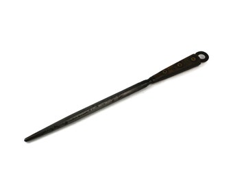 Antique French Knife Sharpener With Wooden Handle, Fischer Garanti Butchers Sharpening Steel Patented, Antique Kitchen Accessories France