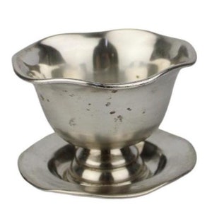 Silver Plated Gravy Bowl, Silver Sauce Boat, Vintage Silver Barware Decor, Small Serving Bowl, Nuts Or Ice Cream Bowl, Edzard Silver Plate