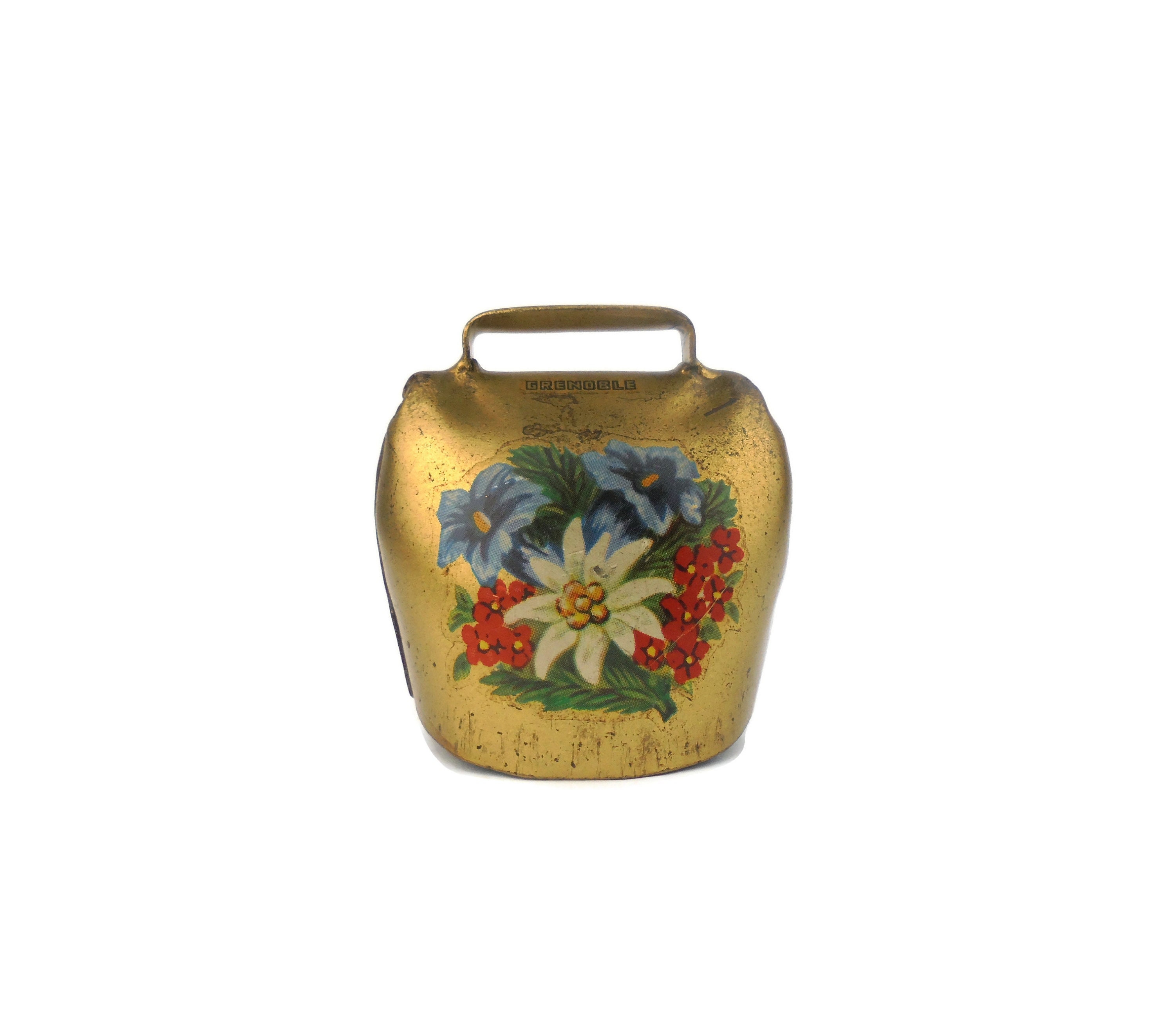 Vintage French Cow Bell, Grenoble Bell, Antique Cow Bell France 