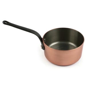Antique French Copper Saucepan, Professional Copper Pan, Thick Copper Cookware, Iron Handle, Chef Kitchen Pot